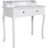 vidaXL Tavolo da Trucco Classico con 4 Cassetti e Sgabello Consolle Toilette