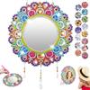 AUAUY Kit Fai Da Te per Pittura con Diamanti, Specchio Pittura Diamante Kit, Mandala Specchio per Trucco Diamante Pittura Specchio per Diamanti Fai da Te per Ragazze Donne Arti e Mestieri Regali