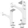 jockcaras Supporto per Asta Tenda senza Foratura - Gancio Tenda senza Foratura, Supporto per Asta Tenda per Cassonetto Tapparella per un'Altezza di 14 a 25 cm, Bianco, Confezione da 2