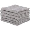 MARGARET PICKENS set da 6 lavette asciugamani bagno 30x30 cm 100% cotone (Grigio)