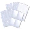 Piacolnic 40 Pack Buste Trasparenti per Foto, Binder Sleeves Porta Cartoline A5 Con 6 Fori, Buste Trasparenti Per Cartoline Protettore di Pagina Inserimento Sul Lato Per La Protezione di Cartoline Documenti