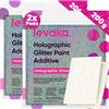 FBGC Levaka Glitter per Pittura da 400 Grammi - Additivo Brillantini Decorazioni Glitter Argento Olografico - Con 2 Pad Lucidanti Inclusi - Da Aggiungere a Pittura per Esterni ed Interni a Emulsione
