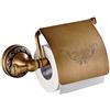 Weare Home - Porta rotolo di carta igienica, stile retrò, in rame robusto, con coperchio, intagliato, rivestimento in bronzo, montaggio a parete, resistente