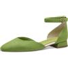 MARCO TOZZI Ballerine Donna con Cinturino Regolabile Vegane, Verde (Apple), 40 EU