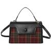 FEATIIOX Retro contrasting checkered handbag for women's 2024 new fashionable small square bag with personalized texture and crossbody bag
