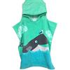 Zinsale Cartone bambini Telo da bagno con cappuccio Telo mare Poncho in morbido cotone Bambini Accappatoio Coperta (Delfino del gabbiano, Lunghezza: 60cm)