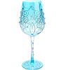 NymphFable Bicchieri Vino Dipinto a Mano Principessa Blu Calici Vino 15oz per Compleanni Matrimoni San Valentino