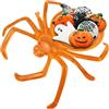 Roontin Ciotole per dolci a forma di ragno di Halloween, piatto da portata decorativo per feste di Halloween, per caramelle, frutta, verdura, snack, arancione