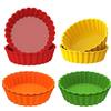webake Mini tortiere in silicone per quiche, 8 pezzi, 10 cm | Stampo in silicone per torte e quiche, per cheesecake, crostate, quiche, muffin