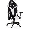 HJH Office 729264 PROMOTER II poltrona direzionale tessuto nero/bianco sedia da gaming per PC sedile sportivo con funzione basculante