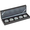 LINDNER Das Original Cofanetto numismatico NERA S con 5 caselle quadrate per monete o capsule fino a Ø 40 mm