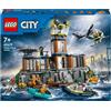 LEGO City 60419 Prigione sull'Isola della Polizia, Giocattolo ricco di Funzioni con Elicottero, Barca, Gommone e 7 Minifigure