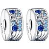 Rimgoris Argento 925 Charm per donna Bracciali Collana Oceano conchiglia stella marina clip Dangle Charm regalo 2 confezioni