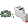 Electraline 25151 Cavo Unipolare N07V-K, Sezione 1x2.5 mm, 25 mt. La confezione può variare leggermente. & Gewiss GW90027 Interruttore Magnetotermico 16A, 1P+N, 4,5KA, Automatico, Multicolore