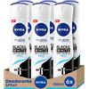 NIVEA Black & White Invisible Fresh Deodorante Spray 6 x 150 ml, Deo spray fresco e anti-aloni, Spray antitraspirante profumato che protegge pelle e vestiti