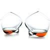 PRELGOSP Bicchieri Inclinati da Whisky, Vintage Tumbler Bicchieri Rotanti, Bicchieri Vino Senza Stelo da Cognac Personalizzare per la Festa del papà da Uomo Unico,2pcs