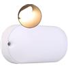 Partenopea® Applique lampada a LED Lampada da parete per mura esterno plafoniera balcone giardino androni impermeabile (Luce calda 3000K, Rettangolare curvata)