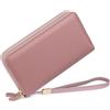 SENDEFN Portafoglio Donna in Vera Pelle Lungo Grande，Portamonete Donna Multifunzione con BLOCCO RFID, Portafogli Donna Doppia Cerniera con Molteplici slot
