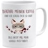 Jungle Mug Tazza con scritta | Tocca il mio caffè e ich schlag dich so hart | Tazza per il lavoro | Tazza da lavoro | Tazza da lavoro | Tass Arbeit lustig (bianco)