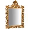 Biscottini Specchio bagno cornice barocca L87xPR8xH124,5 cm - Specchio vintage da parete - Specchio grande da parete - Specchio da parete oro