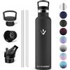 Vikaster Thermos da 1000 ml, senza BPA, thermos con cannuccia, per scuola, sport, bicicletta, campeggio, fitness, attività all'aperto