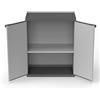 Mongardi: Armadietto in resina di PVC e PP, 2 Ante, 1 Ripiano, Facile da Montare, Modular System, Resistente, Adatto ad ambienti Interni ed Esterni, 68L x 40P x 85H cm, Grigio e Nero