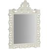 Biscottini Specchio bagno cornice barocca L86,5xPR7,5xH124,5 cm - Specchio vintage da parete - Specchio grande da parete - Specchio da parete bianco