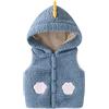 DEBAIJIA Gilet In Bambino Canotta Pile In Pile Caldo Bambini Cappotto In Pile Invernale Ragazze Panciotto Senza Ragazzi Maniche Giacca(Blu01-100)