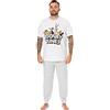 LOONEY TUNES Pigiama da Uomo | Character Lounge Pantaloni e T-Shirt Grigio PJ Set | Logo Classico Bugs Bunny Taz Daffy Duck | Abbigliamento da Notte Regali per Lui Fan Merchandise