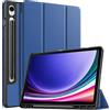 TiMOVO Custodia Compatibile con Samsung Galaxy Tab S9 2023 (SM-X710/X716B/X718U), Cover Prtettiva con Supporto per Galaxy Tab S9 11 Tablet, Portapenna per S Pen, Auto Sonno/Sveglia, Blu Marino