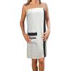 JEMIDI Accappatoio Sauna Donna Uomo - Asciugamano Sauna Unisex con Top Elastico Tasca Porta Chiavi - Asciugamano Bagno Turco SPA - Telo Cotone Bianco