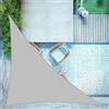 LOVE STORY Vela Ombreggiante Impermeabile 4x4x5.65m Triangolare Tenda a Vela Parasole PES Protección Rayos UV per Esterno, Giardino，Terrazza，Grigio