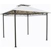 GARDEN YF3236B - GAZEBO GAZEBO 3m x 3m STRUTTURA IN METALLO VERNICIATO - TELAIO NERO CON COPERTURA