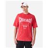 New Era Washed Chicago Bulls M - T-shirt - Uomo - Rosso