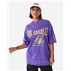 New Era Washed Los Angeles Lakers M - T-shirt - Uomo - Viola