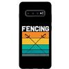 Sport/Fencing Custodia per Galaxy S10+ Recinzione Vintage Spada Epee Fence