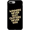 Tenacity Tees and Inspirational Gear Custodia per iPhone 7 Plus/8 Plus I vincitori non smettono mai, chi si arrende non vince mai una citazione ispiratrice
