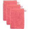 Möve Superwuschel - Set da 3 guanti da bagno, 15 x 20 cm, 100% cotone, colore corallo