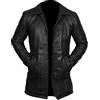 LP-FACON Cappotto da uomo a 3/4 - Marrone Geniue Cappotto sportivo in pelle da uomo, Nero - Cappotto Corto in Pelle, XS