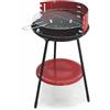 Galileo Casa 2145379 Barbecue, Tondo, Rosso, Ferro, Acciaio, 42 cm