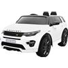 Auto elettrica macchina per bambini LAND ROVER DISCOVERY 12V 2 Posti in Pelle-Bianco