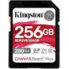 Kingston Canvas React Plus V60 SD 128GB SDXC UHS-II 280R/100W U3 V60 for Full HD/4K