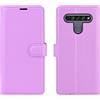 Kezaizhe Custodia per LG K61 PU Pelle Wallet Protettivo Cellulare Flip Cover per K61 LG K 61 LMQ630EAW 2020 a Portafoglio Telefono con Magnetica (Purple)