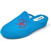 JOMIX Pantofole Donna in Spugna Estivi Ciabatte Invernali Cotone Antisudore Suola Interna Sughero Antiscivolo TD2040 Blu 36