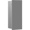 Emco Asis Pure - Mobiletto da bagno con scopino per WC, con funzione Push to Open e fermo a destra, grigio opaco