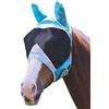 Shires Maschera antimosche per cavalli a maglia fine con orecchie, protezione UV 60% (extra piena, color foglia di tè)