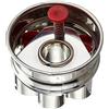 Städter 966308 Tagliapasta con espulsore Rosetta, Acciaio Inossidabile, Argento/Rosso, 4,8 x 4,8 x 4,8 cm