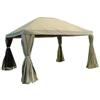 Amicasa Gazebo 3x4 Giardino Esterno in Alluminio Teli Laterali Top PVC Milano