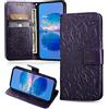 FCAXTIC Cover per Samsung Galaxy Note 9, Custodia in Pelle PU, Antiurto Portafoglio Cover per Samsung Note 9, Viola