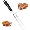 YINGLUOEU Forchetta da Carne Forchetta da Arrosti con Manico Forchettone per Barbecue in Acciaio Inox per Arrosto Tacchino Maiale Pollo Cena Cucina